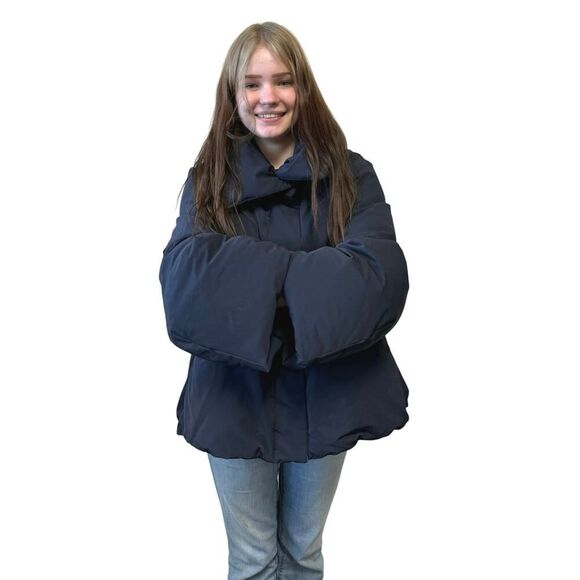Uniqlo x Jil Sander +J Hybrid Down Jacket Women Navy Limited Edition Rare, XL - Picture 2 of 15